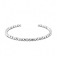 Bracelets en acier Inox jonc Argent&eacute;