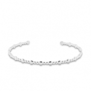Bracelets en acier Inox jonc Argent&eacute;