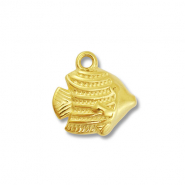 Breloques en acier Inox poisson Dor&eacute;