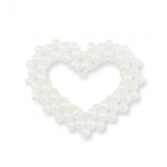 Pendentifs accroche-regard c&oelig;ur Blanc