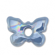 Perles en c&eacute;ramique DQ grecque papillon Bleu