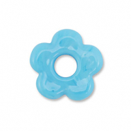 Perles en verre fleur Bleu