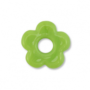 Perles en verre fleur Vert