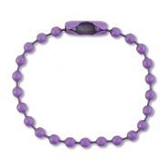 Appr&ecirc;ts color&eacute;s cha&icirc;ne &agrave; billes avec fermoir Violet