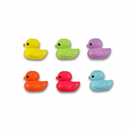 Perles en m&eacute;tal &eacute;maill&eacute;e canard Multicolore