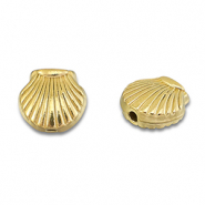 Perles en acier Inox coquillage Dor&eacute;