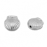 Perles en acier Inox coquillage Argent&eacute;