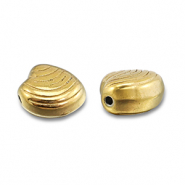 Perles en acier Inox coquillage Dor&eacute;