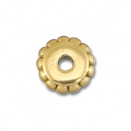 Perles en acier Inox spacer 7mm Dor&eacute;