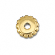 Perles en acier Inox spacer 6mm Dor&eacute;