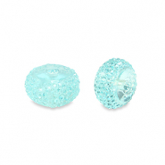 Perles en r&eacute;sine rondelles 10mm Bleu clair