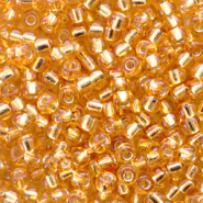 Perles de rocailles Miyuki 8/0 Silverlined Dark Gold 8-4