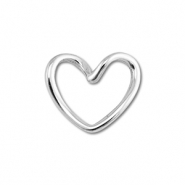 Appr&ecirc;ts en acier Inox connecteur coeur Argent&eacute;