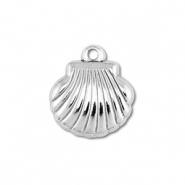 Breloques en acier Inox coquillage Argent&eacute;