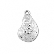 Breloques en acier Inox coquillage Argent&eacute;