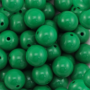 DQ Perles acryliques 14 mm Vert fonce