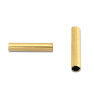 Perles en acier Inox tubes 8mm Dor&eacute;