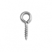 Appr&ecirc;ts en acier Inox vis avec boucle Argent&eacute;