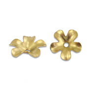 Appr&ecirc;ts en acier Inox coupelle pour perles fleur Dor&eacute;