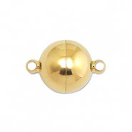 Appr&ecirc;ts en acier Inox fermoir aimant&eacute; balle 12mm Dor&eacute;