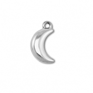 Breloques en acier Inox lune Argent&eacute;