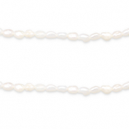 BQ Perles d'eau douce "grain de riz" 5x4mm Blanc naturel