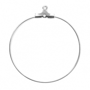Appr&ecirc;ts en acier Inox supports boucles d'oreilles cr&eacute;oles Argent&eacute;