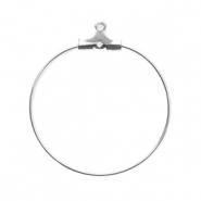 Appr&ecirc;ts en acier Inox supports boucles d'oreilles cr&eacute;oles Argent&eacute;
