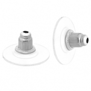 Appr&ecirc;ts en acier inox papillons boucles d'oreilles Argent&eacute;