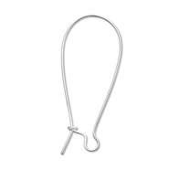 Appr&ecirc;ts en acier Inox boucles d'oreilles dormeuses Argent&eacute;
