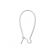 Appr&ecirc;ts en acier Inox boucles d'oreilles dormeuses Argent&eacute;