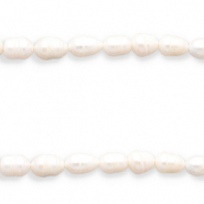 BQ Perles d'eau douce "grain de riz" 9x7-8mm Blanc naturel