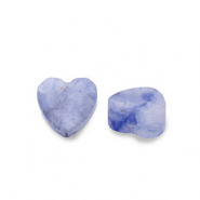 Pierres naturelles perles Sodalite c&oelig;ur Bleu fonc&eacute;