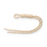 Porte-cl&eacute;s paracorde Beige-blanc