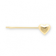 Accessoires pour cheveux epingle &agrave; cheveux coeur Dor&eacute;