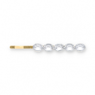Accessoires pour cheveux epingle &agrave; cheveux avec strass Dor&eacute;-transparent
