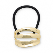 Accessoires pour cheveux &eacute;lastique &agrave; cheveux avec m&eacute;tal Dor&eacute;-noir