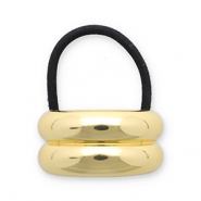 Accessoires pour cheveux &eacute;lastique &agrave; cheveux avec m&eacute;tal Dor&eacute;-noir