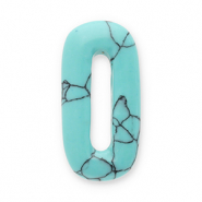 Pierres naturelles pendentifs Turquoise ovale Turquoise
