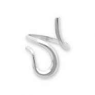 Bagues en acier Inox serpent Argent&eacute;