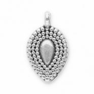 Breloques en m&eacute;tal DQ goutte Argent&eacute; antique (sans nickel)