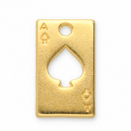 Breloques en m&eacute;tal DQ as de tr&egrave;fle Dor&eacute; (sans nickel)