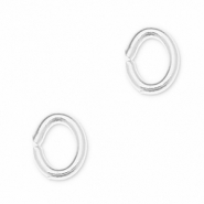 Appr&ecirc;ts en m&eacute;tal DQ anneau bris&eacute; ovale Argent&eacute; antique (sans nickel)