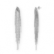 Boucles d'oreilles / puces en acier Inox Argent&eacute;
