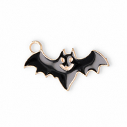 Breloques en m&eacute;tal chauve-souris Noir-dor&eacute;