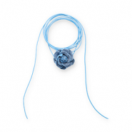 Ras de cou fleur Bleu