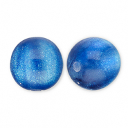 Perles acryliques avec pailletes 8 mm Bleu-turquoise