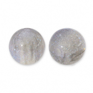 Perles acryliques avec pailletes 12 mm Gris-turquoise