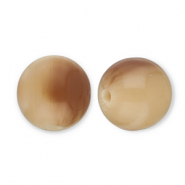 Perles en r&eacute;sine 14mm Camel-marron clair