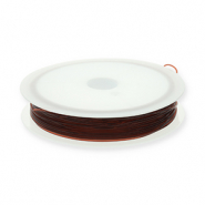 Fil &eacute;lastique 0.8mm Marron